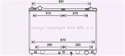 AVA QUALITY COOLING to2729 -  Радиатор, охлаждение двигателя